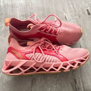 Just So So Size 6 Pink and Red Sneakers